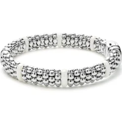 Cheap Single Station Diamond Caviar Bracelet | 9Mm Caviar Bracelets