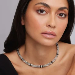 Best Sale Single Station Diamond Caviar Necklace Diamonds