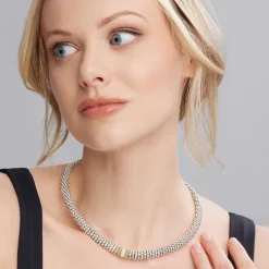 Discount Single Station Diamond Caviar Necklace Caviar Necklaces