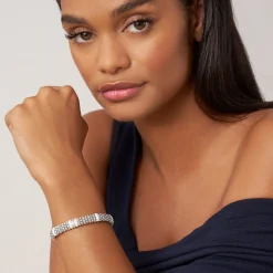 Cheap Single Station Diamond Caviar Bracelet | 9Mm Diamonds