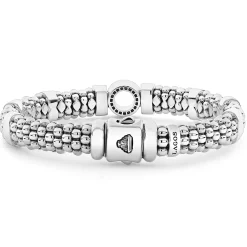 Cheap Single Station Diamond Circle Caviar Bracelet | 9Mm Diamonds