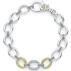 Hot Single Station Diamond Link Bracelet Link Bracelets