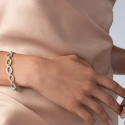 Hot Single Station Diamond Link Bracelet Link Bracelets