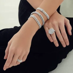 Sale Single Station Diamond Link Bracelet Link Bracelets