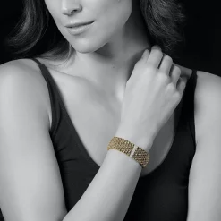 Cheap Single Station 18K Gold Diamond Bracelet | 20Mm Diamonds