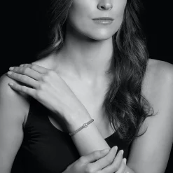 Store Single Station Pyramid Diamond Caviar Bracelet | 6Mm Two-Tone