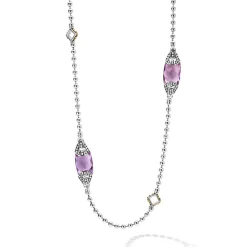 Clearance Six Station Amethyst Necklace Gemstones