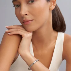 Cheap Six Station Diamond Caviar Bracelet | 6Mm Diamonds