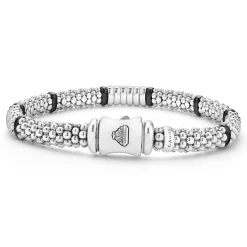Cheap Six Station Diamond Caviar Bracelet | 6Mm Diamonds