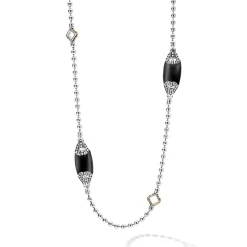 Cheap Six Station Onyx Necklace Gemstones