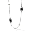 Best Sale Six Station Onyx Necklace Two-Tone