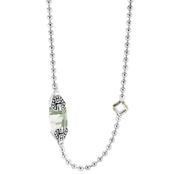 Best Six Station Prasiolite Necklace Two-Tone
