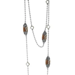 Best Sale Six Station Smokey Quartz Necklace Gemstones