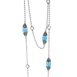 Online Six Station Swiss Blue Topaz Necklace Gemstones