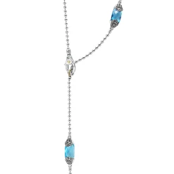 Online Six Station Swiss Blue Topaz Necklace Gemstones