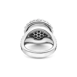 Store Small Caviar Circle Ceramic Ring Gemstones
