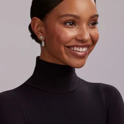 New Small Caviar Drop Earring Backs Silver