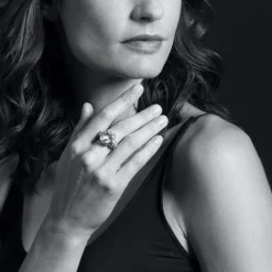 Outlet Small Citrine Statement Ring Two-Tone