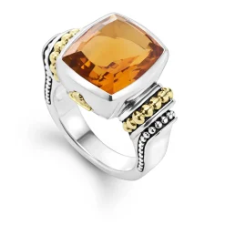 Fashion Small Citrine Statement Ring Gemstones