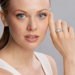 Cheap Small Diamond Statement Ring Silver