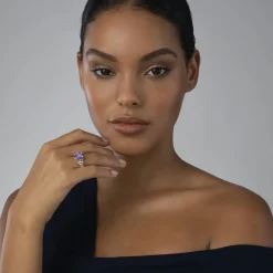 New Small Emerald-Cut Amethyst Ring Gemstones