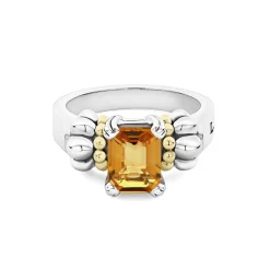 Sale Small Emerald-Cut Citrine Ring Gemstones