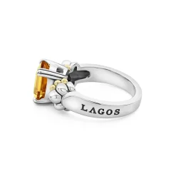Sale Small Emerald-Cut Citrine Ring Gemstones