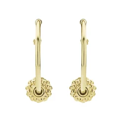 Cheap Small 18K Gold Caviar Ball Hoop Earrings Gold