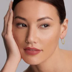 Cheap Small 18K Gold Caviar Hoop Earrings Gold