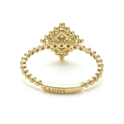 New Small 18K Gold Diamond Ring Diamonds