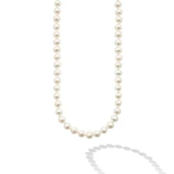 Store Small Pearl Necklace Two-Tone