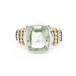 Flash Sale Small Prasiolite Statement Ring Two-Tone