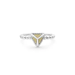 Flash Sale Small Pyramid Caviar Ring Two-Tone