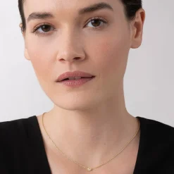 Shop Small Rose Cut Diamond Necklace Gold