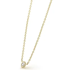 Shop Small Rose Cut Diamond Necklace Gold