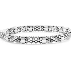 Discount Small Single Station Diamond Circle Caviar Bracelet | 6Mm Silver