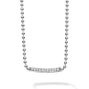 Outlet Small Station Diamond Beaded Necklace Silver