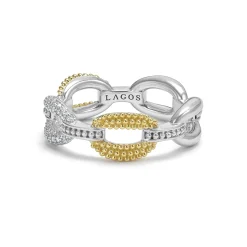Outlet Small Two-Tone Eternity Diamond Ring Two-Tone