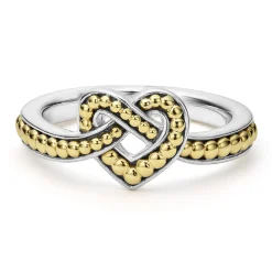 Sale Small Two-Tone Heart Ring Two-Tone