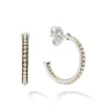 Cheap Small Two-Tone Hoop Earrings Caviar Earrings
