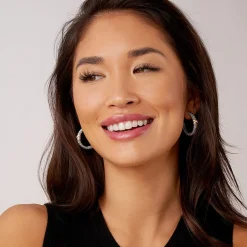 Hot Small X Diamond Caviar Hoop Earrings Caviar Earrings