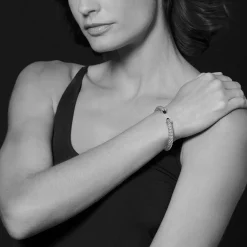 Cheap Smokey Quartz Gemstone Cuff Bracelet Two-Tone