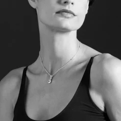 Store Smokey Quartz Gemstone Pendant Necklace Two-Tone