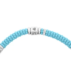 Cheap Smooth Silver Station Ceramic Beaded Necklace Silver