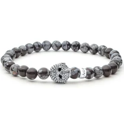 Store Snowflake Obsidian Skull Bracelet Gemstones