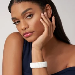 Discount Statement Ceramic Caviar Bracelet | 23Mm Two-Tone