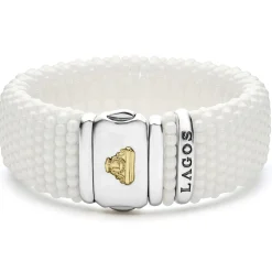Discount Statement Ceramic Caviar Bracelet | 23Mm Two-Tone