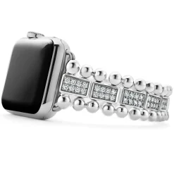 Sale Sterling Silver Full Diamond Watch Bracelet-38-45Mm Diamonds