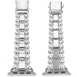 Best Sale Sterling Silver Half Diamond Watch Bracelet-38-45Mm Diamonds