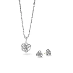 Shop Sterling Silver Love Knot Gift Set Silver